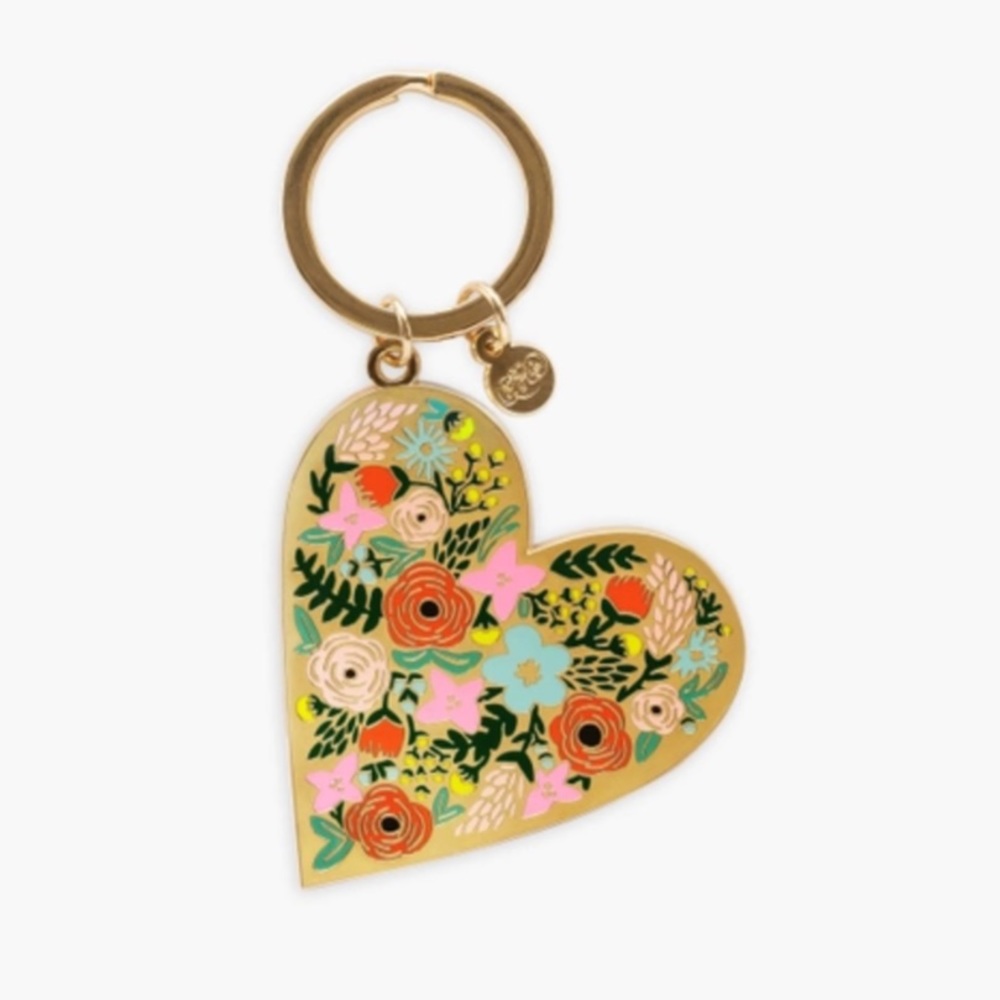 Rifle Paper Co. | Floral Heart Enamel Keychain
